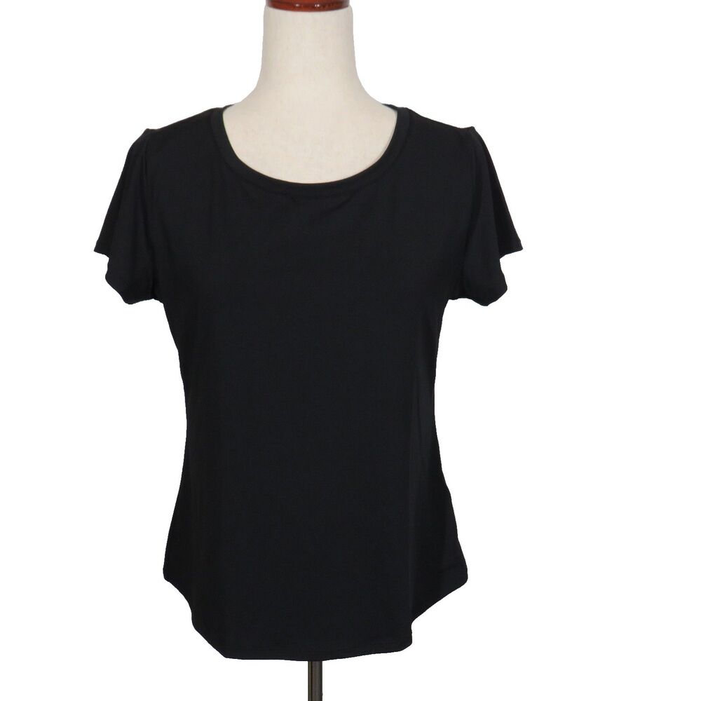 Halara Black Stretchy Active Tee Size Medium